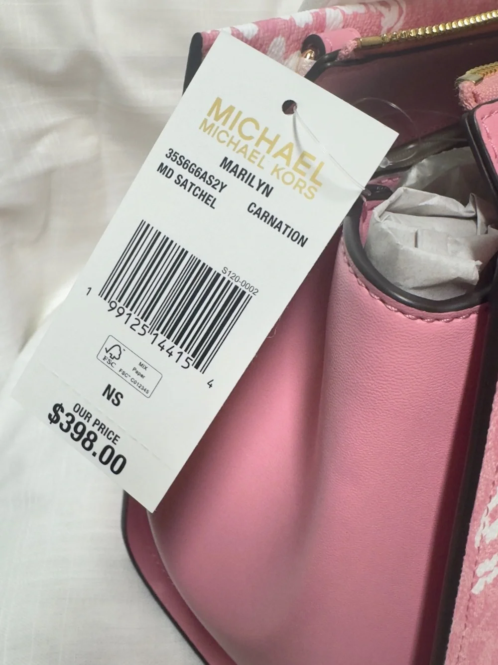 MICHAEL KORS Marilyn Medium Printed Signature Logo Satchel-NWT - Picture 7 of 9
